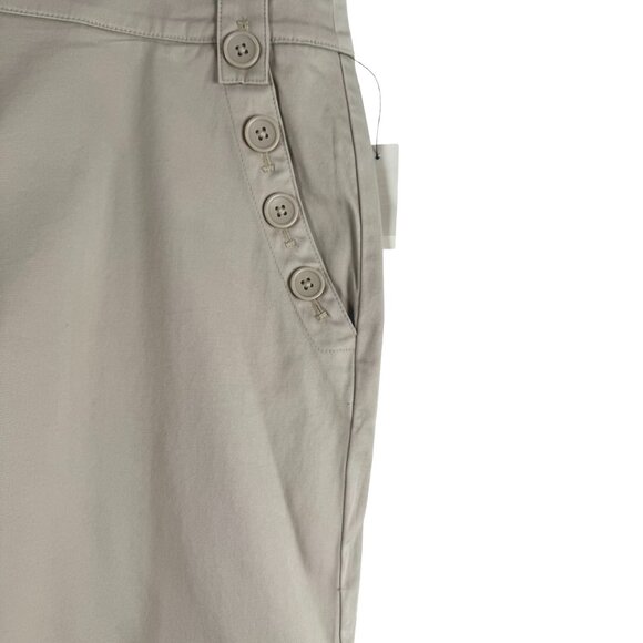 Talbots Shorts Size 16 Beige Khaki Buttons Cotton Spandex Stretch NWT SS-2082 - Picture 4 of 11